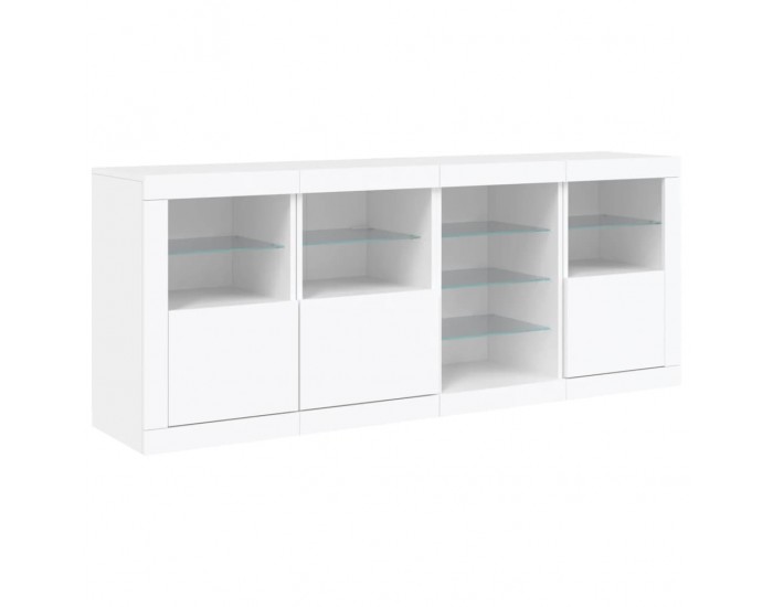 Sonata H Сайдборд с LED светлини, бял, 164x37x67 см Sonata H Сайдборд с LED светлини, бял, 164x37x67 см