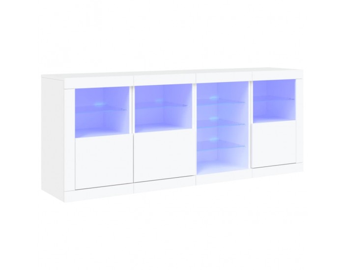 Sonata H Сайдборд с LED светлини, бял, 164x37x67 см Sonata H Сайдборд с LED светлини, бял, 164x37x67 см