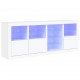 Sonata H Сайдборд с LED светлини, бял, 164x37x67 см Sonata H Сайдборд с LED светлини, бял, 164x37x67 см