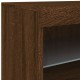 Sonata H Сайдборд с LED светлини, кафяв дъб, 123x37x67 см Sonata H Сайдборд с LED светлини, кафяв дъб, 123x37x67 см