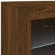Sonata H Сайдборд с LED светлини, кафяв дъб, 123x37x67 см Sonata H Сайдборд с LED светлини, кафяв дъб, 123x37x67 см