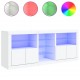 Sonata H Сайдборд с LED светлини, бял, 162x37x67 см Sonata H Сайдборд с LED светлини, бял, 162x37x67 см