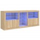 Sonata H Сайдборд с LED светлини, сонома дъб, 162x37x67 см Sonata H Сайдборд с LED светлини, сонома дъб, 162x37x67 см