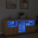 Sonata H Сайдборд с LED светлини, сонома дъб, 162x37x67 см Sonata H Сайдборд с LED светлини, сонома дъб, 162x37x67 см
