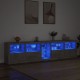 Sonata H Сайдборд с LED светлини, бетонно сив, 283x37x67 см Sonata H Сайдборд с LED светлини, бетонно сив, 283x37x67 см