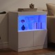 Sonata H Сайдборд с LED светлини, бял, 60x37x67 см Sonata H Сайдборд с LED светлини, бял, 60x37x67 см