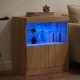 Sonata H Сайдборд с LED светлини, сонома дъб, 60x37x67 см Sonata H Сайдборд с LED светлини, сонома дъб, 60x37x67 см