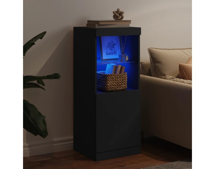 Sonata H Сайдборд с LED светлини, черен, 41x37x100 см Sonata H Сайдборд с LED светлини, черен, 41x37x100 см