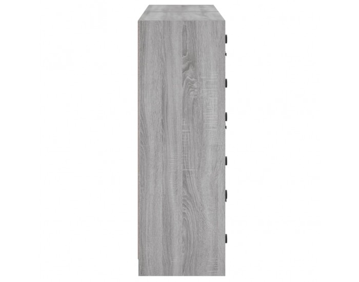 Sonata H Библиотека с врати сив сонома 136x37x109 см инженерно дърво