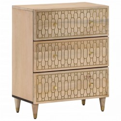 Sonata H Страничен шкаф 60x33x75 см манго масивно дърво - Шкафове, Витрини, Модулни секции