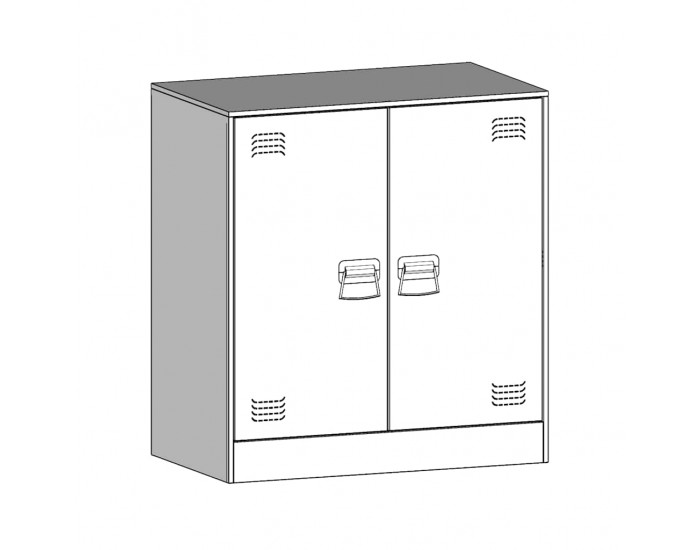 Sonata H Бюфет, горчица жълто, 67x39x73 см, стомана