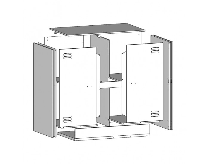 Sonata H Бюфет, розов, 67x39x73 см, стомана Sonata H Бюфет, розов, 67x39x73 см, стомана