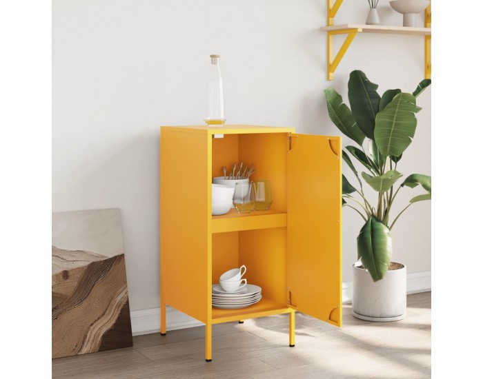 Sonata H Бюфет, горчица жълто, 36x39x79 см, стомана Sonata H Бюфет, горчица жълто, 36x39x79 см, стомана