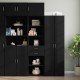 Sonata H Тесен шкаф за съхранение черен 50x42,5x225 см инженерно дърво Sonata H Тесен шкаф за съхранение черен 50x42,5x225 см инженерно дърво