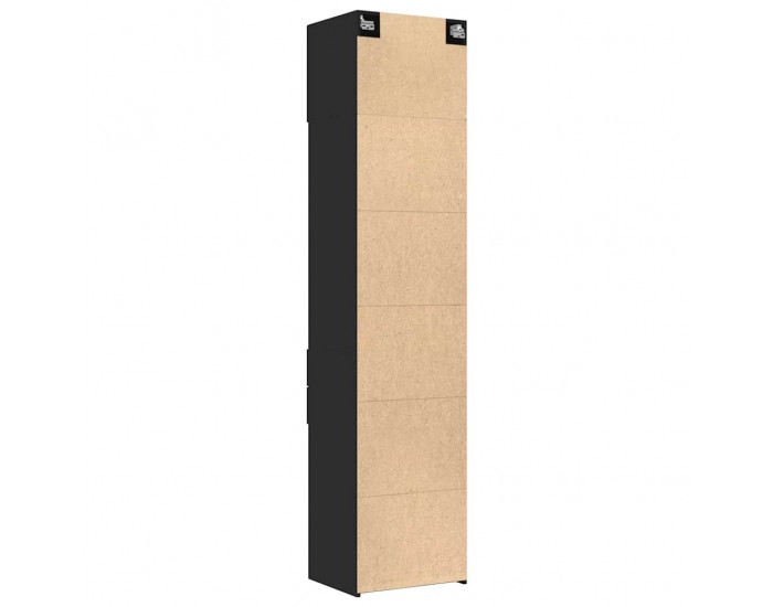 Sonata H Тесен шкаф за съхранение черен 50x42,5x225 см инженерно дърво Sonata H Тесен шкаф за съхранение черен 50x42,5x225 см инженерно дърво