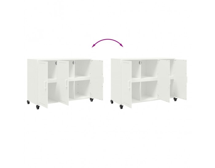 Sonata H Бюфет, бял, 100,5x39x72 см, стомана