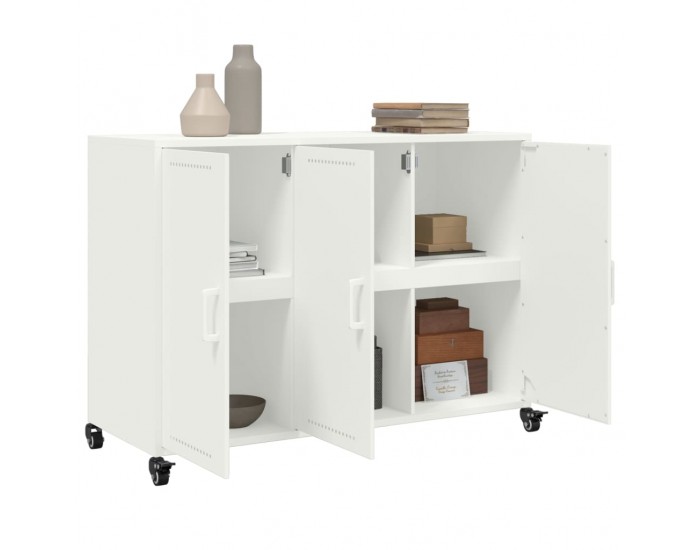 Sonata H Бюфет, бял, 100,5x39x72 см, стомана