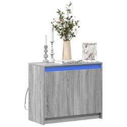 Sonata H Сайдборд с LED, сив сонома, 72x34x61 см, инженерно дърво - Шкафове, Витрини, Модулни секции
