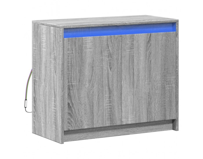 Sonata H Сайдборд с LED, сив сонома, 72x34x61 см, инженерно дърво Sonata H Сайдборд с LED, сив сонома, 72x34x61 см, инженерно дърво