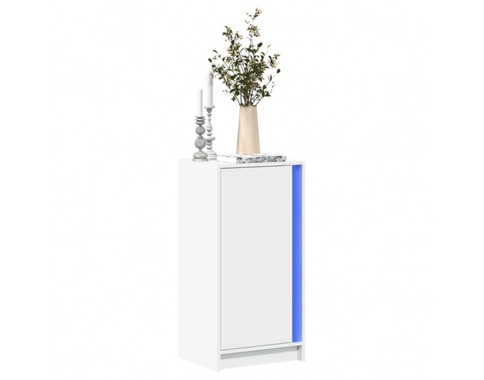 Sonata H Сайдборд с LED, бял, 42,5x34x85 см, инженерно дърво Sonata H Сайдборд с LED, бял, 42,5x34x85 см, инженерно дърво