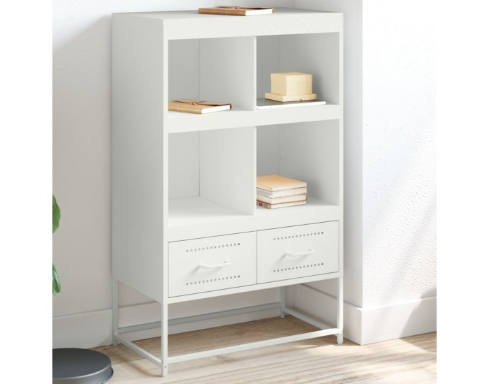 Sonata H Висок шкаф, бял, 68x39x111,5 см, стомана