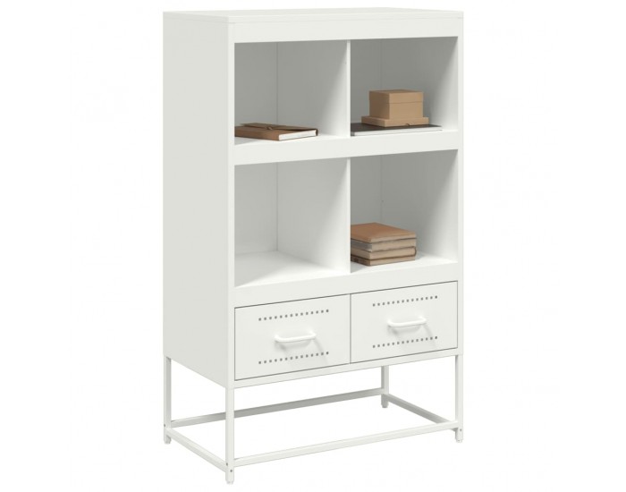Sonata H Висок шкаф, бял, 68x39x111,5 см, стомана