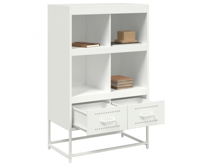 Sonata H Висок шкаф, бял, 68x39x111,5 см, стомана