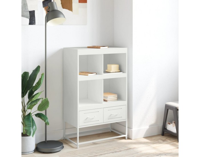 Sonata H Висок шкаф, бял, 68x39x111,5 см, стомана