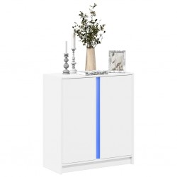 Sonata H Сайдборд с LED, бял, 77x34x85 см, инженерно дърво - Шкафове, Витрини, Модулни секции