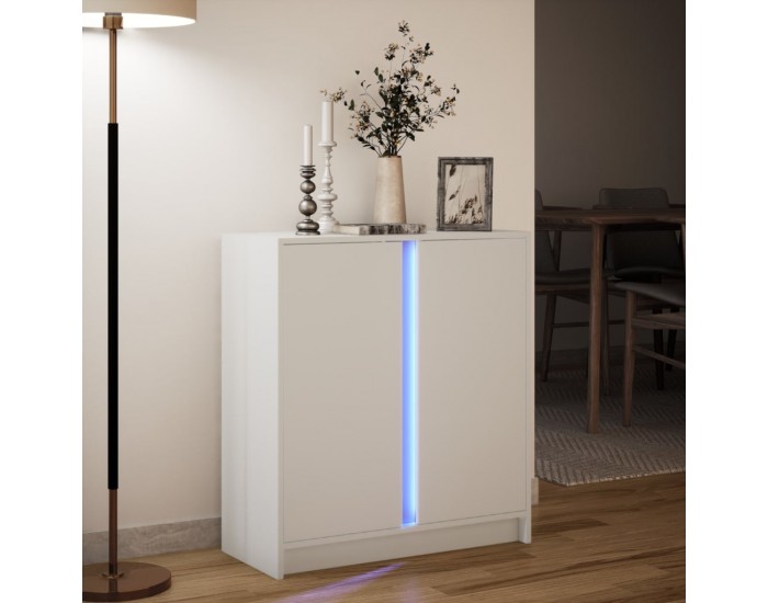 Sonata H Сайдборд с LED, бял, 77x34x85 см, инженерно дърво Sonata H Сайдборд с LED, бял, 77x34x85 см, инженерно дърво