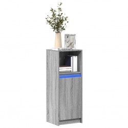 Sonata H Сайдборд с LED, сив сонома, 38x34x100 см, инженерно дърво - Шкафове, Витрини, Модулни секции