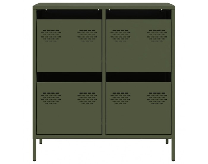 Sonata H Бюфет, маслиненозелен, 68x39x73,5 см, студеновалцувана стомана