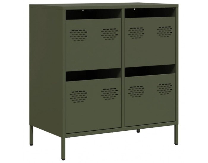 Sonata H Бюфет, маслиненозелен, 68x39x73,5 см, студеновалцувана стомана