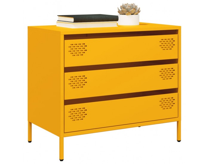 Sonata H Бюфет, горчица жълто, 68x39x58,5 см, студеновалцувана стомана