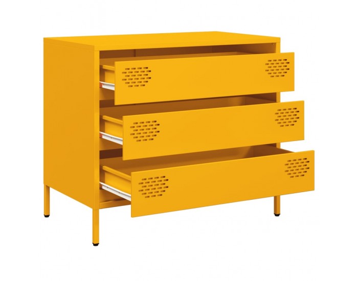 Sonata H Бюфет, горчица жълто, 68x39x58,5 см, студеновалцувана стомана