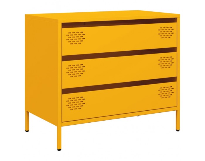 Sonata H Бюфет, горчица жълто, 68x39x58,5 см, студеновалцувана стомана