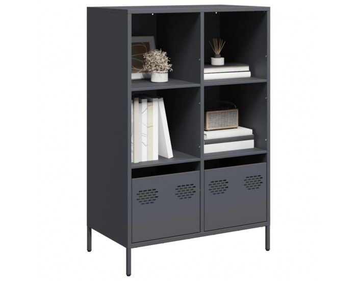 Sonata H Висок шкаф, антрацит, 68x39x103,5 см, стомана