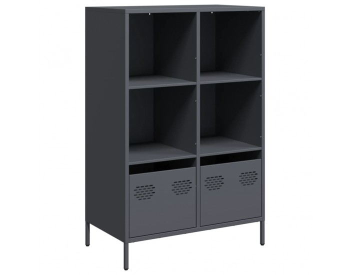 Sonata H Висок шкаф, антрацит, 68x39x103,5 см, стомана