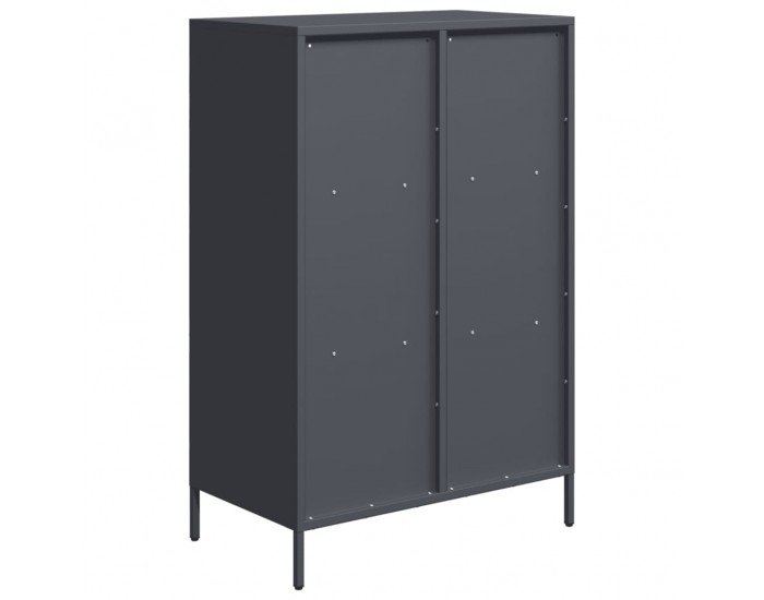 Sonata H Висок шкаф, антрацит, 68x39x103,5 см, стомана