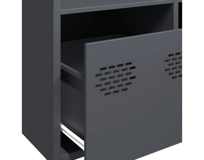 Sonata H Висок шкаф, антрацит, 68x39x103,5 см, стомана