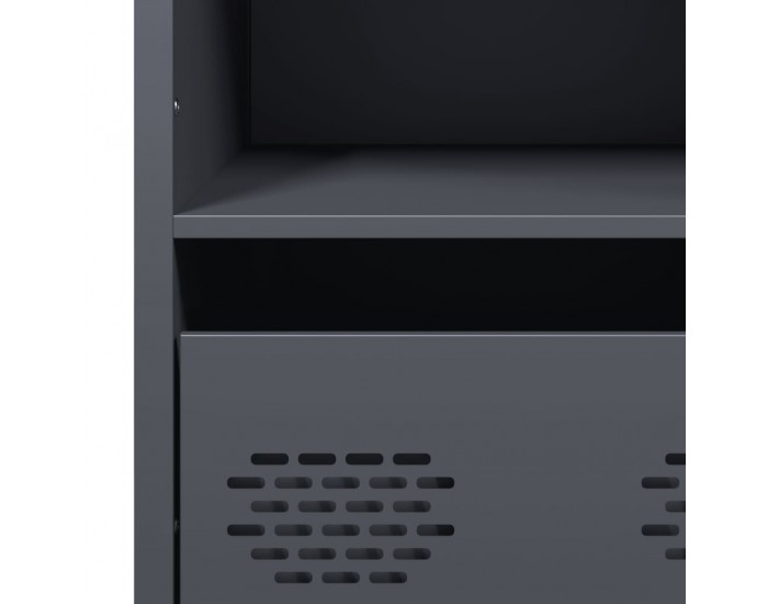 Sonata H Висок шкаф, антрацит, 68x39x103,5 см, стомана