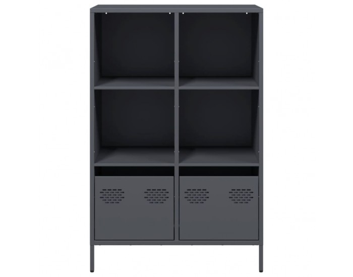 Sonata H Висок шкаф, антрацит, 68x39x103,5 см, стомана