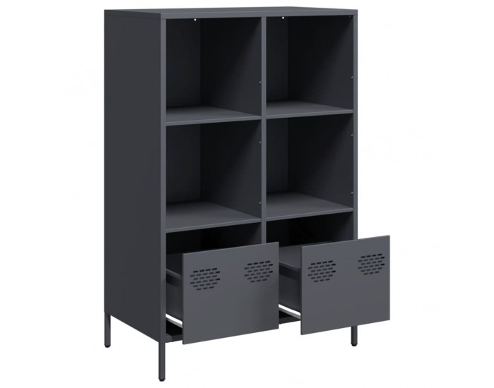 Sonata H Висок шкаф, антрацит, 68x39x103,5 см, стомана
