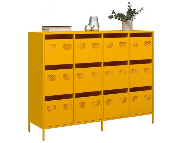 Sonata H Бюфет, горчица жълто, 135x39x103,5см, студеновалцувана стомана