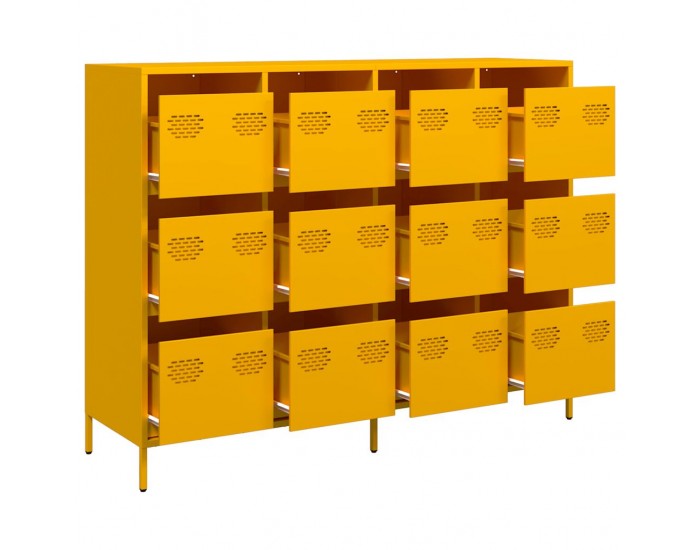 Sonata H Бюфет, горчица жълто, 135x39x103,5см, студеновалцувана стомана