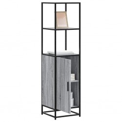 Sonata H Висока дъска Grey Sonoma 35,5x35x139cm Обработено дърво и метал - Шкафове, Витрини, Модулни секции