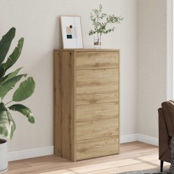 Sonata H Шкаф с 6 чекмеджета Artisan Oak 50x34x96 cm Инженерна дървесина - Шкафове, Витрини, Модулни секции