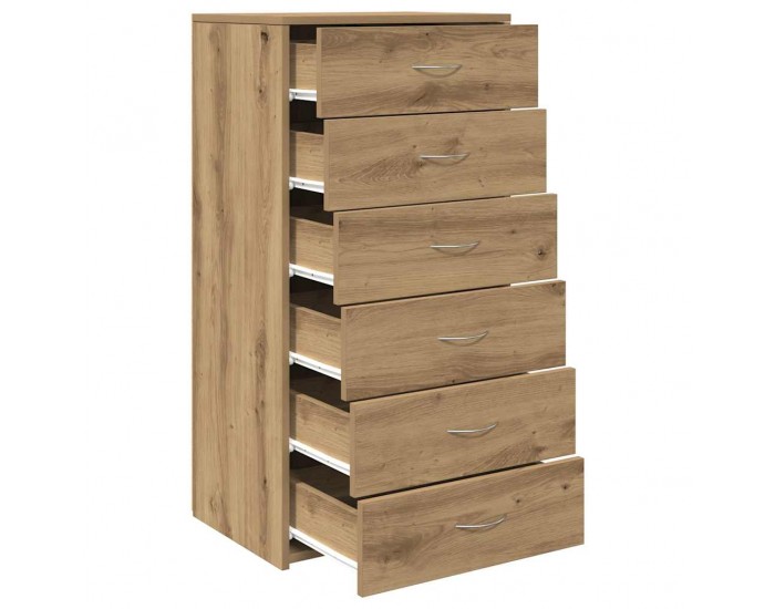 Sonata H Шкаф с 6 чекмеджета Artisan Oak 50x34x96 cm Инженерна дървесина Sonata H Шкаф с 6 чекмеджета Artisan Oak 50x34x96 cm Инженерна дървесина
