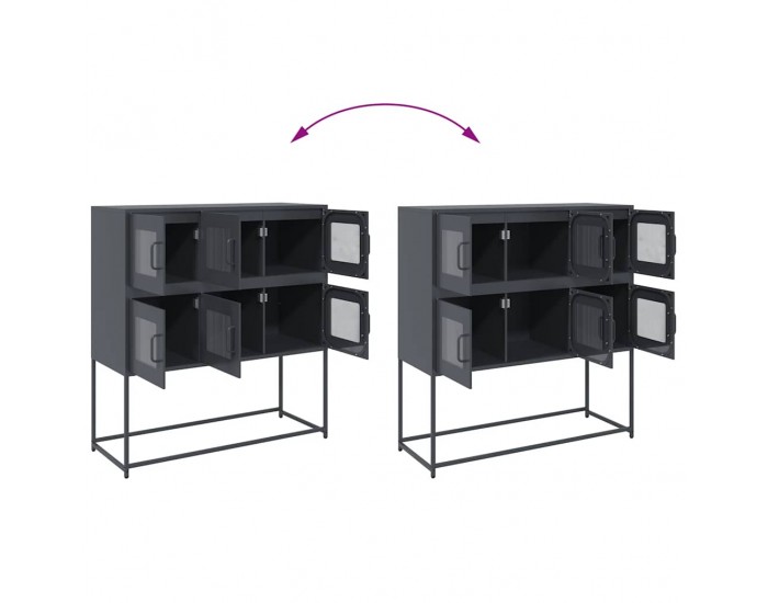 Sonata H Бюфет, антрацит, 100,5x39x107 см, студеновалцувана стомана Sonata H Бюфет, антрацит, 100,5x39x107 см, студеновалцувана стомана