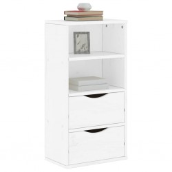 Sonata H Страничен шкаф с чекмеджета ODDA White 40x24x79 cm - Шкафове, Витрини, Модулни секции